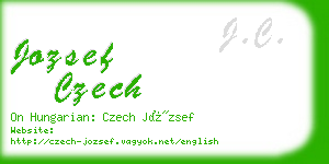 jozsef czech business card